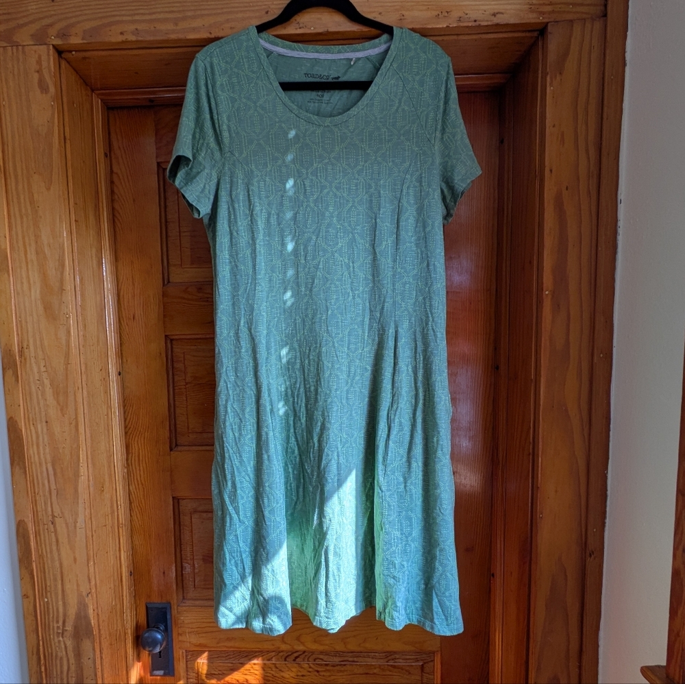 Toad & Co Green Short Sleeve Dress